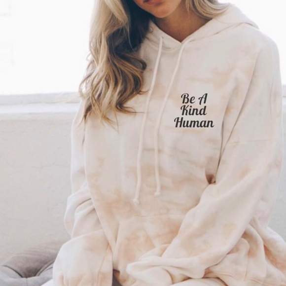Be a kind human oversized hoodie Graphic kindness - Picture 2 of 2